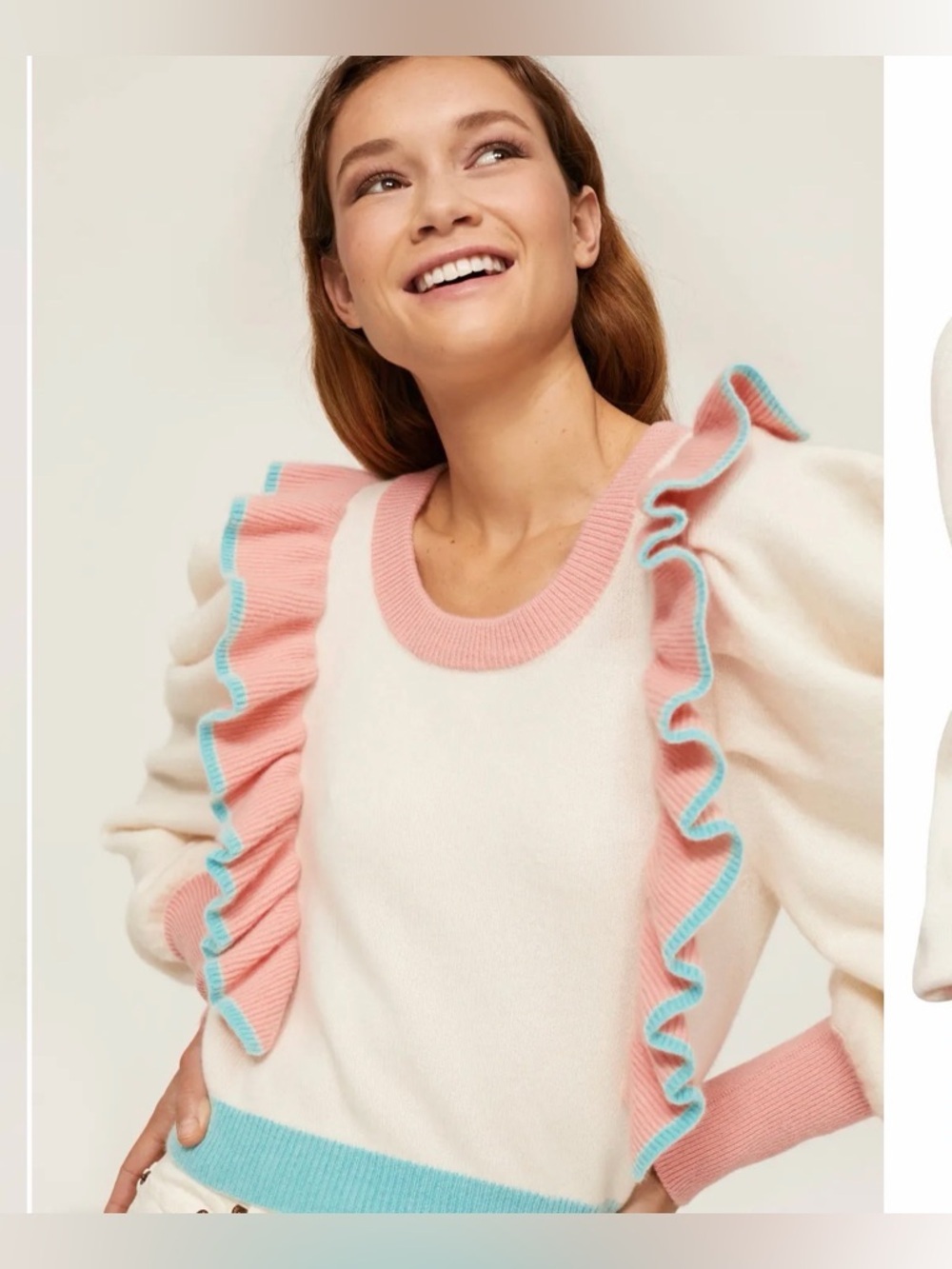 LoveShackFancy Greece Ruffle Sweater - Picture 2 of 7